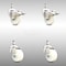 Service Caster 3 Inch 316SS Nylon Wheel Swivel 1/2 Inch Threaded Stem Caster Lock Brake SCC, 2PK SCC-SS316TSTTL20S314-NYS-121315-2-S2 - alternate 1